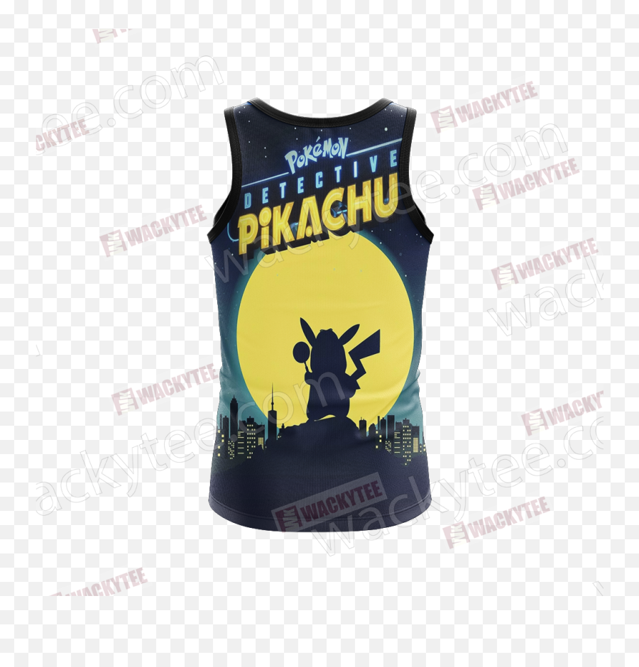 Pokemon Detective Pikachu Unisex 3d Tank Top - Active Tank Png,Detective Pikachu Logo Png