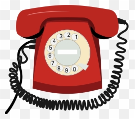 Landline Phone Png Transparent Image Red