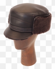 Elmer Fudd Flat Top Sheepskin Hat In - Leather Png,Elmer Fudd Png