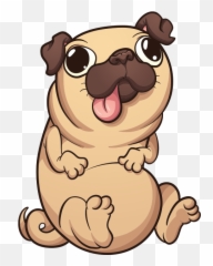 Clipart Dog Pug - Cartoon Pug Png,Pug Face Png