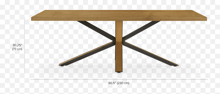 Ovada Oak Dining Table Maison Corbeil - Coffee Table Png,Dining Table Png