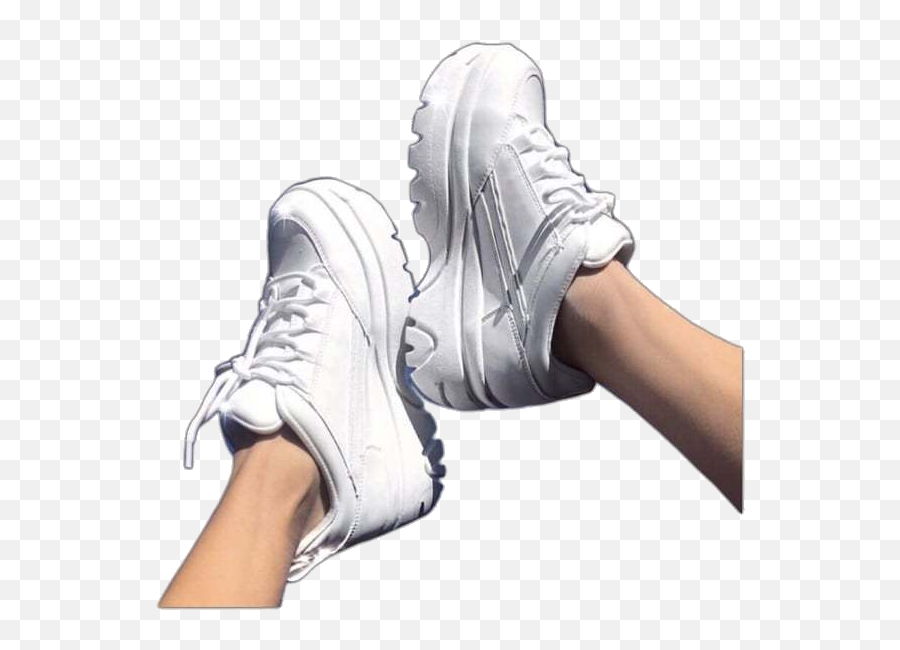 White Shoes Png Shared By Elyse - Girls In White Sneakers Platform,Running Shoe Png
