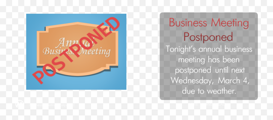 Business Meeting Postponed - Graphic Design Png,Postponed Png