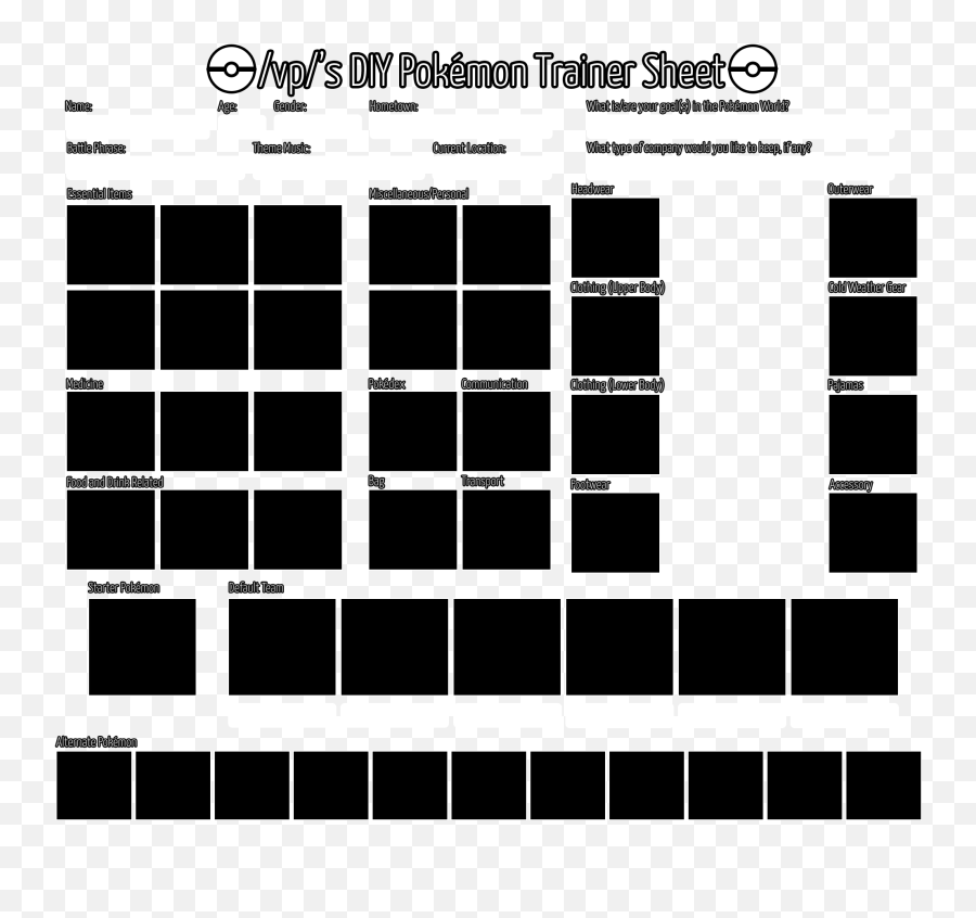 Tg - Traditional Games Thread 38168124 Pokemon Trainer Sheet Png,Pokemon Trainer Transparent