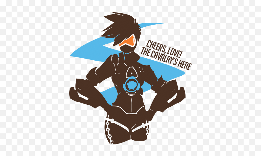 Overwatch Gaming Tshirt India Cheers Love Cavalrys Here - T Shirt Overwatch Tracer Png,Overwatch Tracer Png