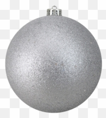 Silver Christmas Ball Transparent Background Png Mart - Ornament Png