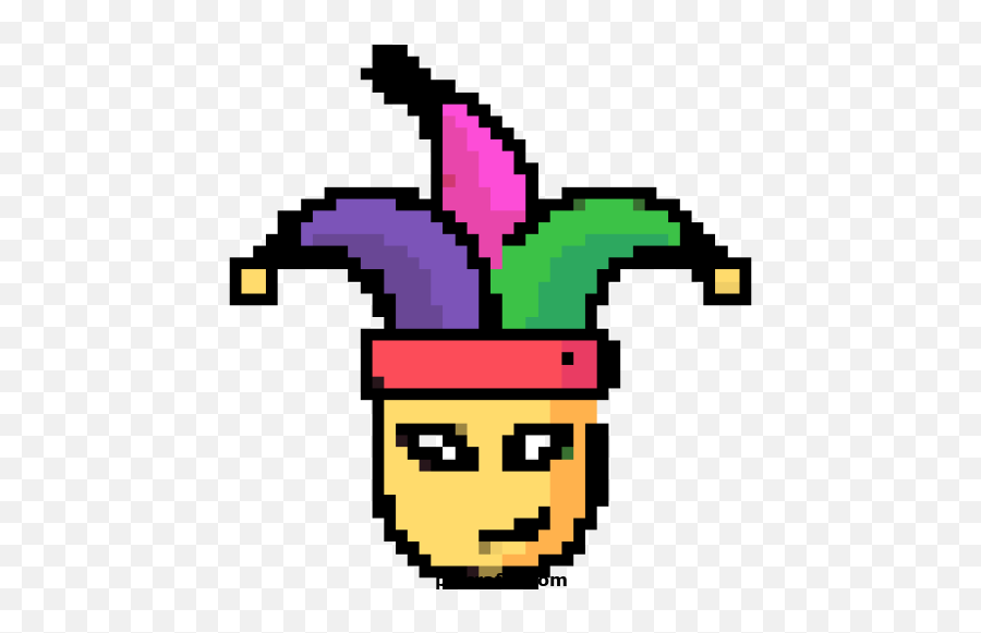 Joker - Printable Pixel Art Png,Jester Hat Png