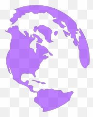 Globe Purple Clip Art - vector clip art online Clipart Black And White Png