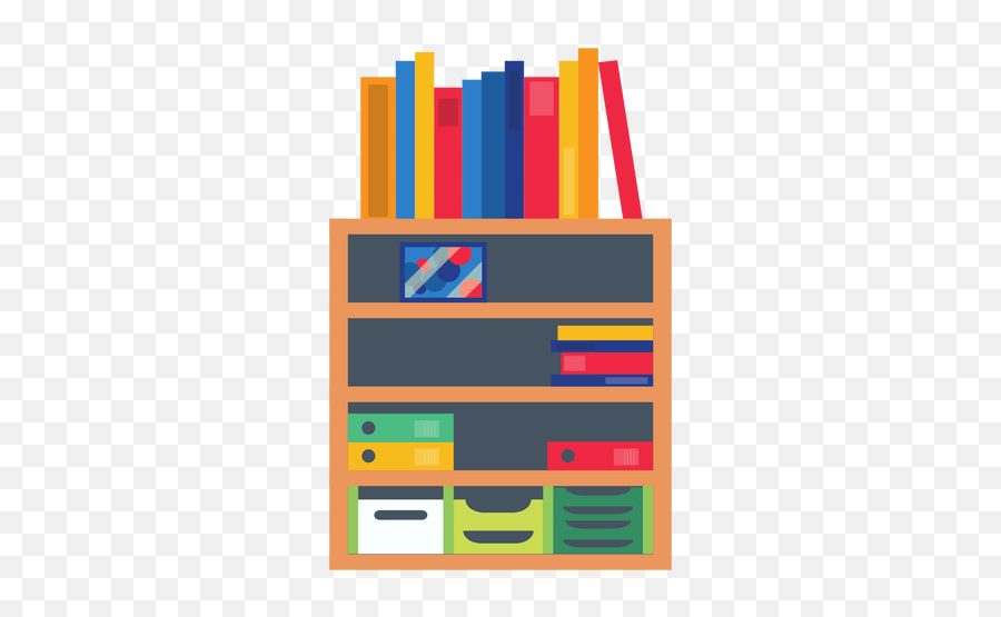 Office Shelf Clipart - Bookshelf Clipart Transparent Background Png,Bookshelf Png