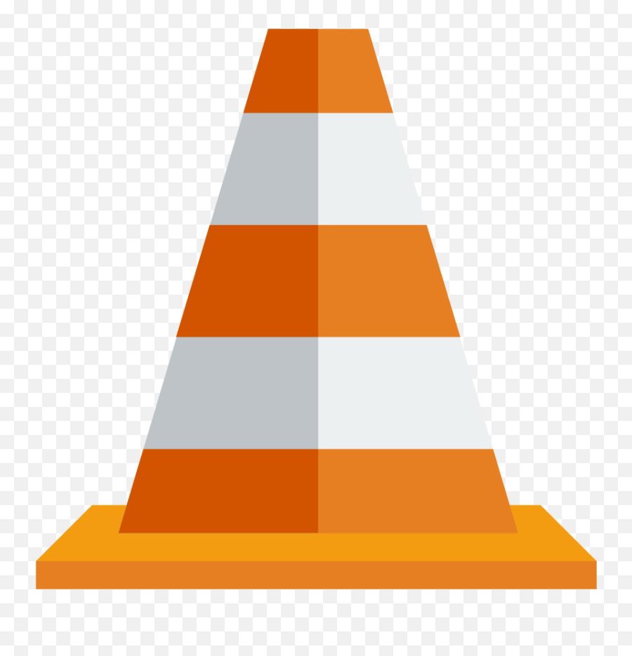 Vlc Icon Myiconfinder - Icon Traffic Cone Png,Warning Symbol Png