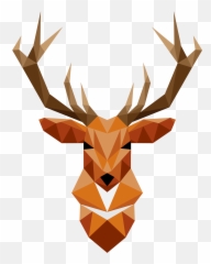 Antler Clipart Geometric Deer - Animals Png