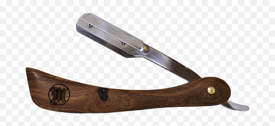 Shavette Straight Blade Razor With Wooden Handle Mr - Blade Png,Straight Razor Png