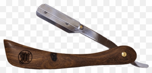Shavette Straight Blade Razor With Wooden Handle Mr - Blade Png,Straight Razor Png
