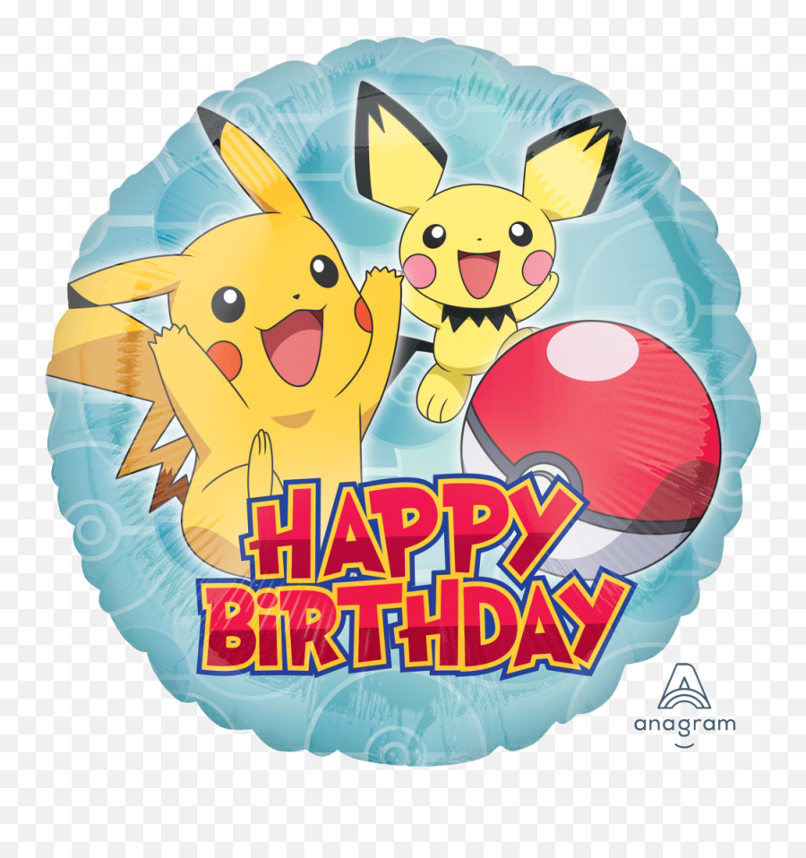 Pokemon Happy Birthday Balloon - Happy Birthday With Pokemon Png,Happy Birthday Balloons Png