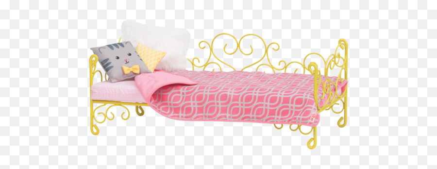 Cat Sweet Dreams Scrollwork Bed Doll Sleep Set Our - Our Generation Dolls Beds Png,Scrollwork Png