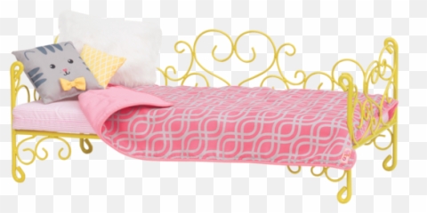Cat Sweet Dreams Scrollwork Bed Doll Sleep Set Our - Our Generation Dolls Beds Png,Scrollwork Png
