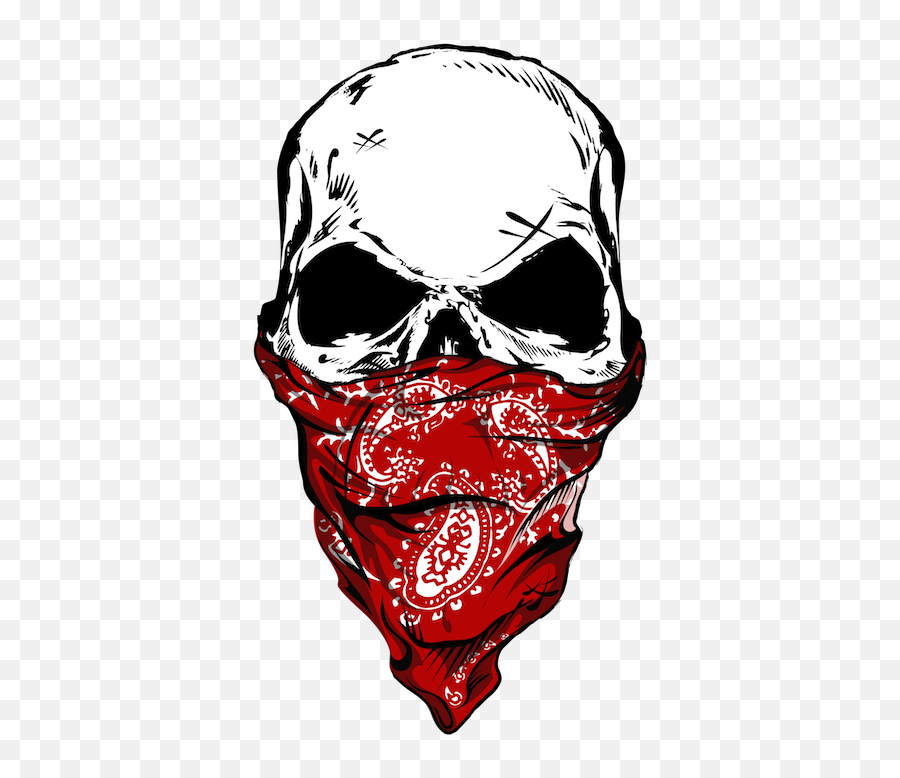 Download Free Png Hd Skulls Transparent - Skull With Red Bandana,Bandana Transparent