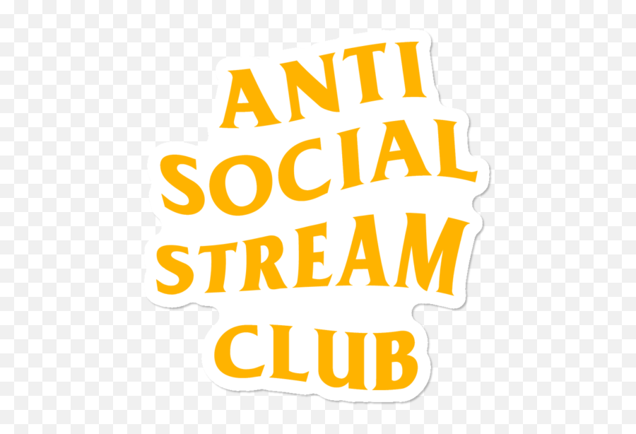 Anti Social Stream Club Sticker By Vaughnwhiskey Design Humans - Vertical Png,Anti Social Social Club Logo