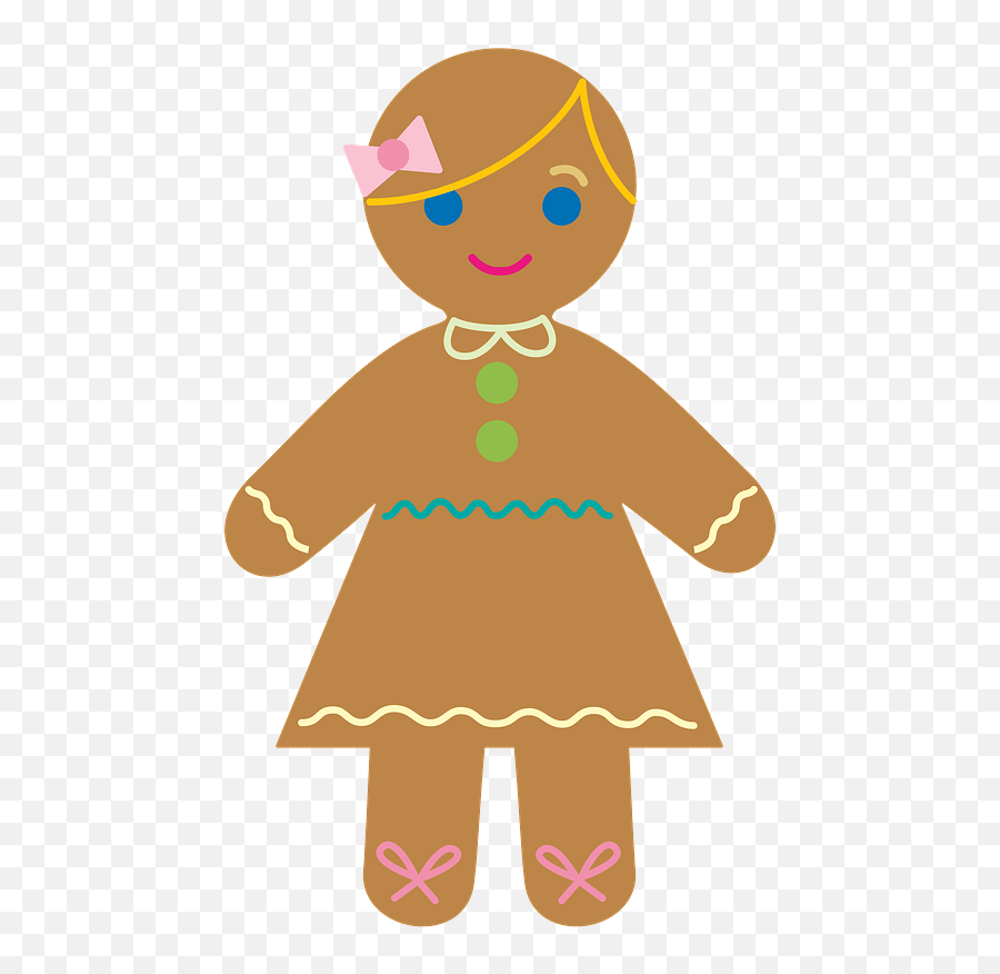 Gingerbread Girl Clipart - Gingerbread Girl Clipart Png,Girl Clipart Transparent