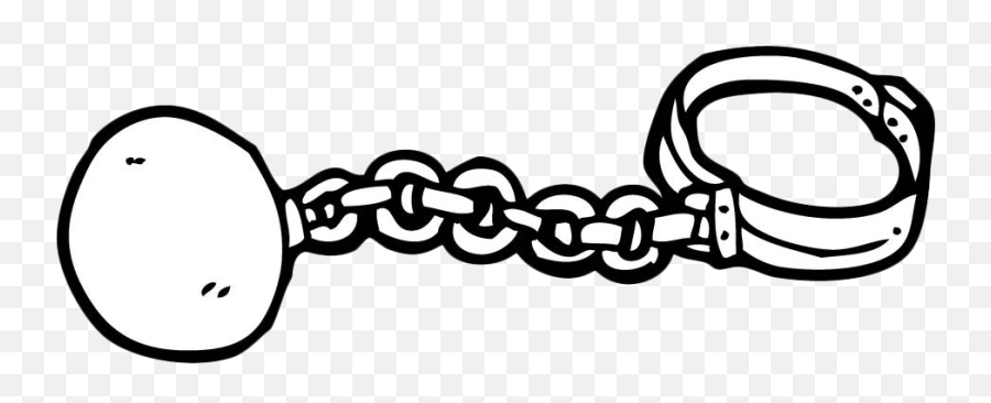 Download Clip Art Black And White Stock Ball Cartoon - Ball And Chain Cartoon Png,Ball And Chain Png