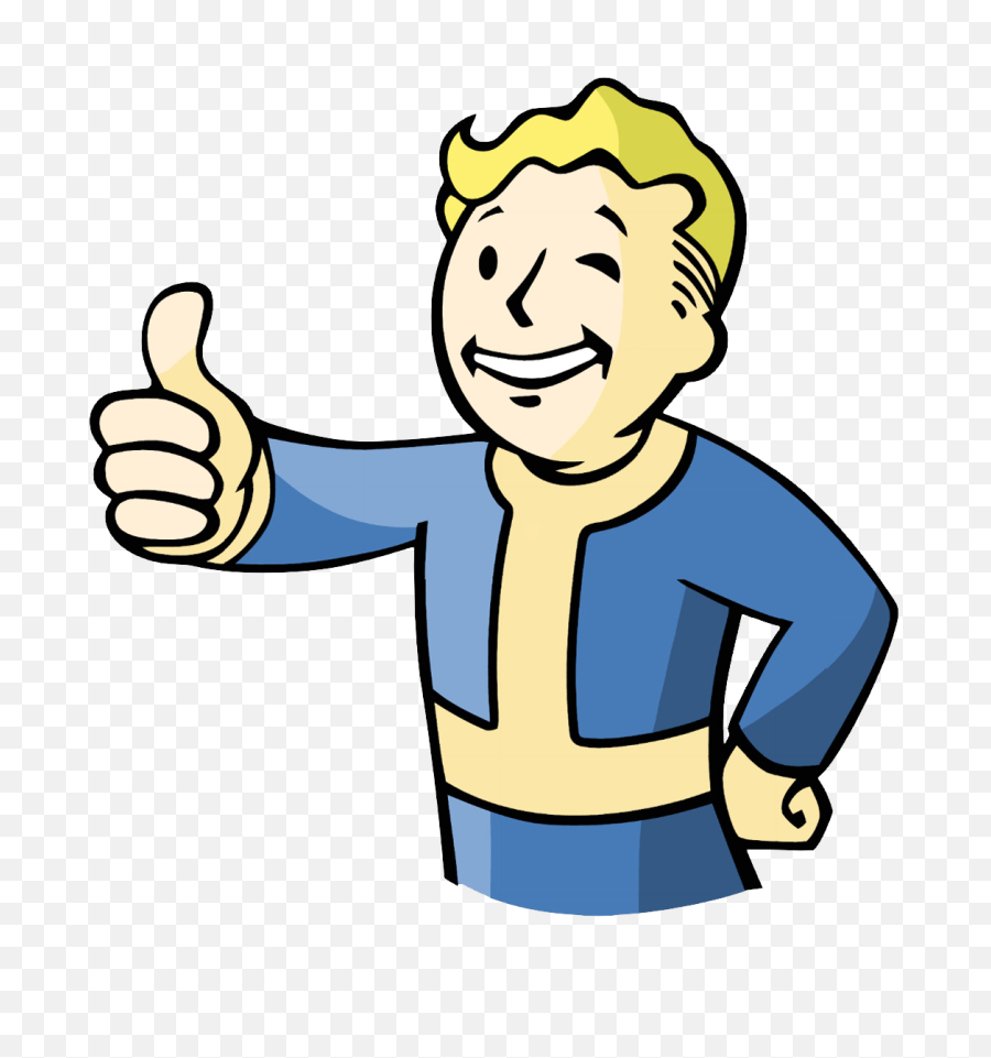 Cartoon Thumbs Up Png Transparent - Thumbs Up Fallout Guy,Thumbs Up Png