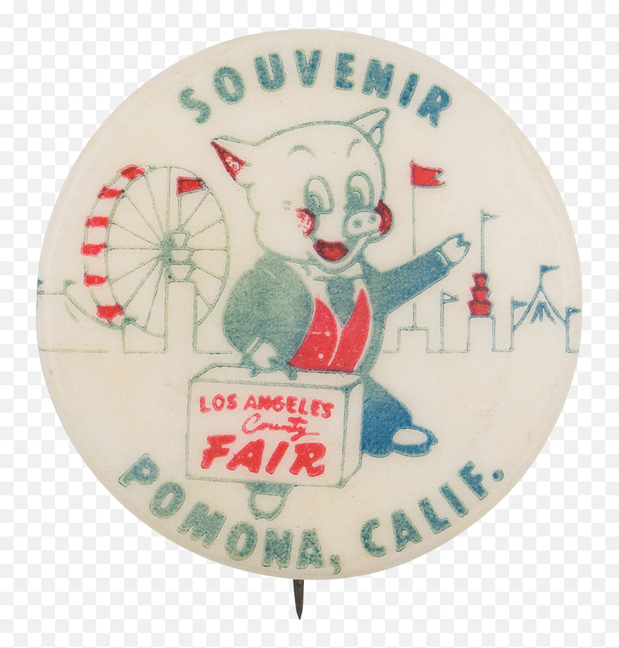 Souvenir Los Angeles County Fair Busy Beaver Button Museum - Small Cats Png,Porky Pig Png