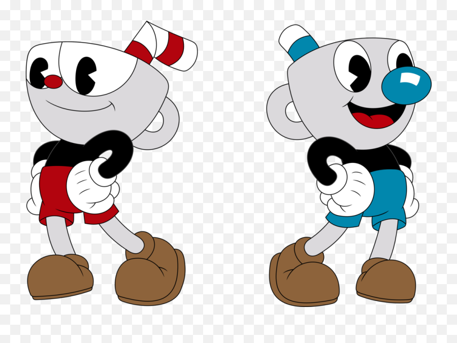 Cartoon Animated Clip Art - Mugman And Cuphead Poster Png,Cuphead Logo Png