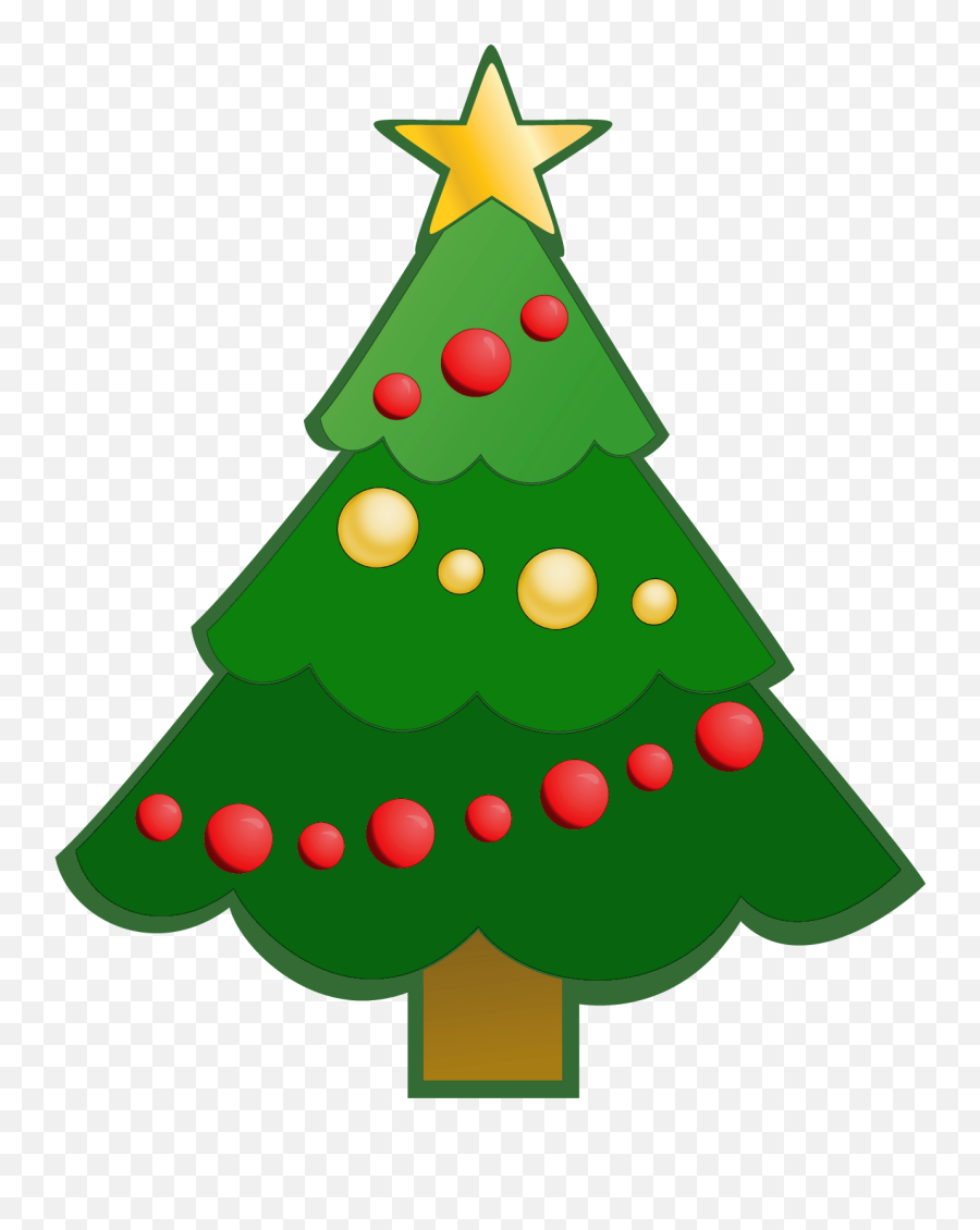 Christmas Tree Png Clipart - Simple Christmas Tree Clipart Png,Christmas Tree Outline Png