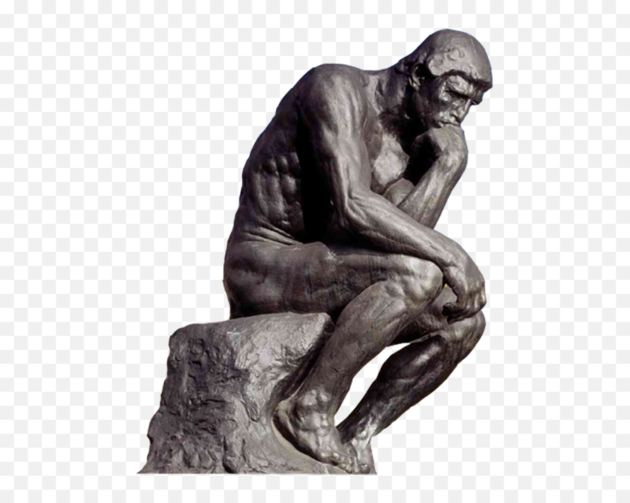 Download Hd Thinking Statue Png - Thinking Man Statue Png Transparent The Thinker Png,Vaporwave Statue Png