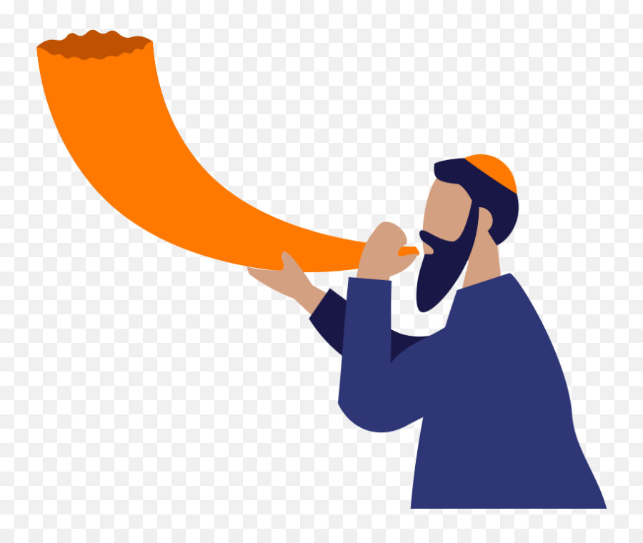 How To Blow The Shofar - Shofar Blowing Clipart Png,Shofar Png