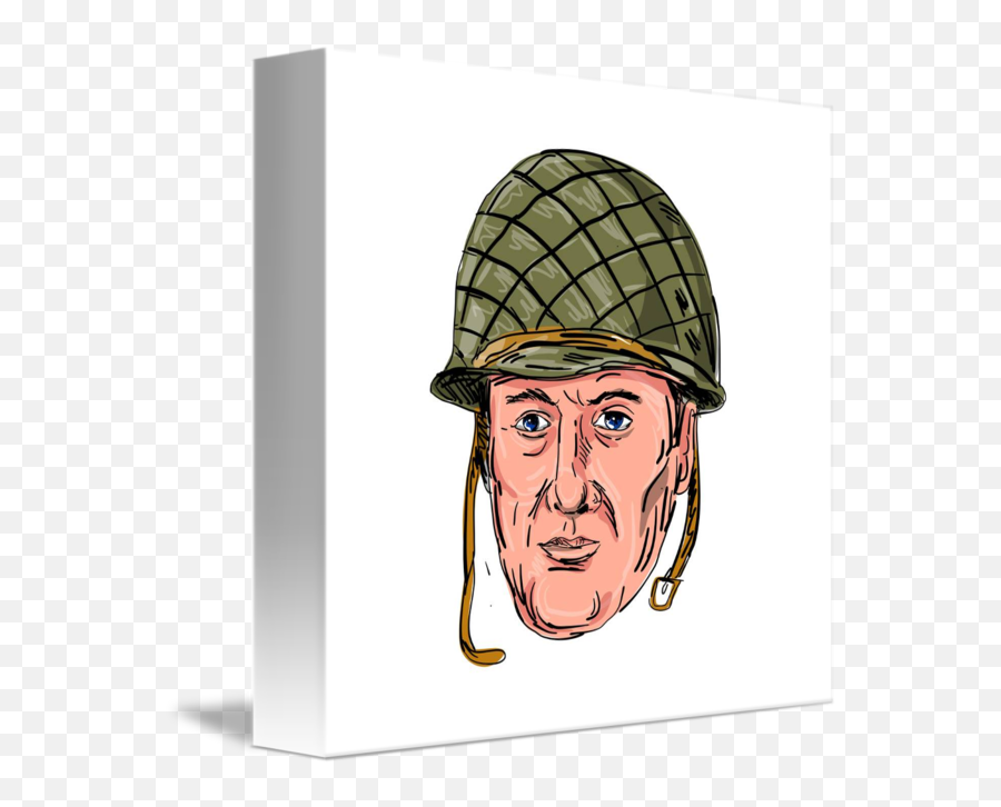 World War Two American Soldier Head - Drawing Png,American Soldier Png