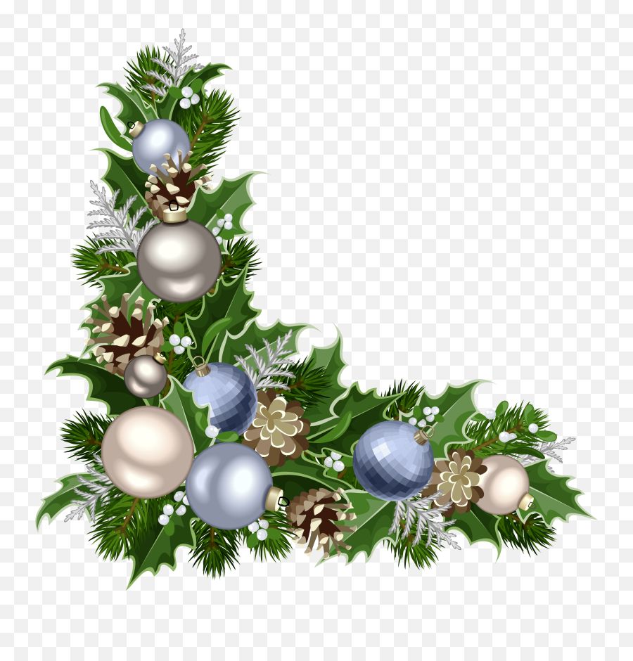 Christmas Ornament Border Png Images Silver