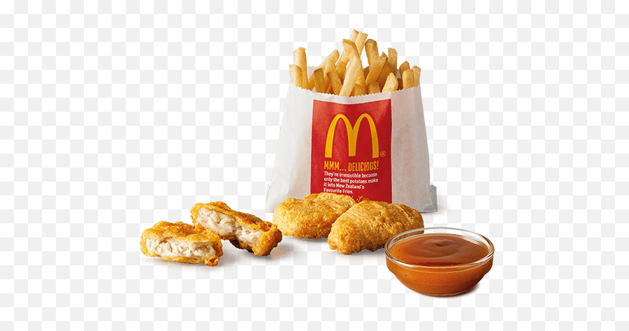 3pk Chicken Mcnuggets Small Fries - Mcdonalds Chicken Nuggets And Chips Png,Chicken Nuggets Png