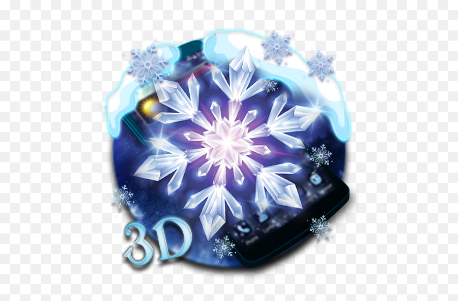3d Snowflakes Glass Tech Theme Apk 205 - Download Free Apk Snowflake Png,Snowflake App Icon