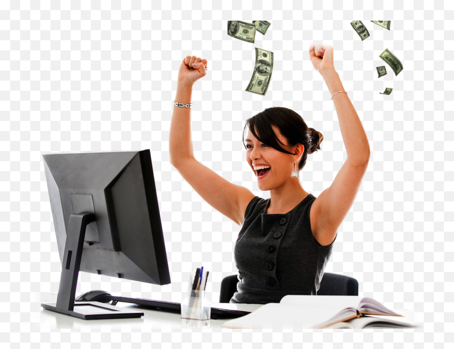 Money Rain Background - Computer Operating Girl Png,Money Rain Png