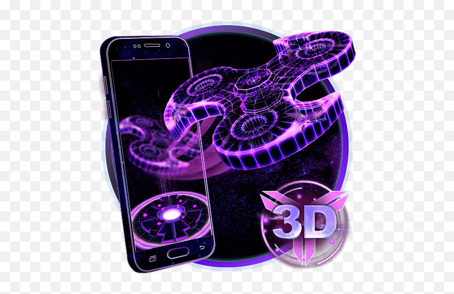 3d Fidget Spinner Neon Hologram Theme Apk Download From Moboplay Png Icon Wallpaper