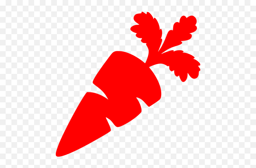Red Carrot Icon - Free Red Vegetables Icons Carrot Silhouette Png,Vegetables Icon