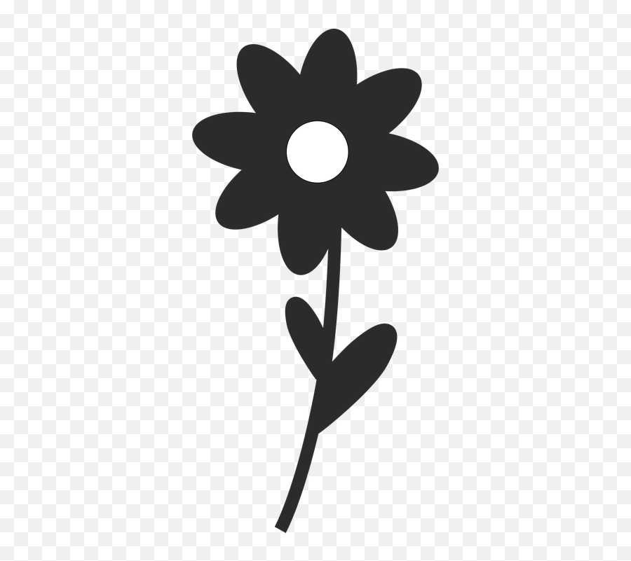 Png Images Pngs Icons Clipart Icon Transparent - Flower On Stem Black And White Png,Small Flower Icon