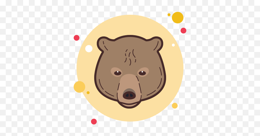 Bear Icon In Circle Bubbles Style - Whatsapp Cute Icon Png,Bear Icon