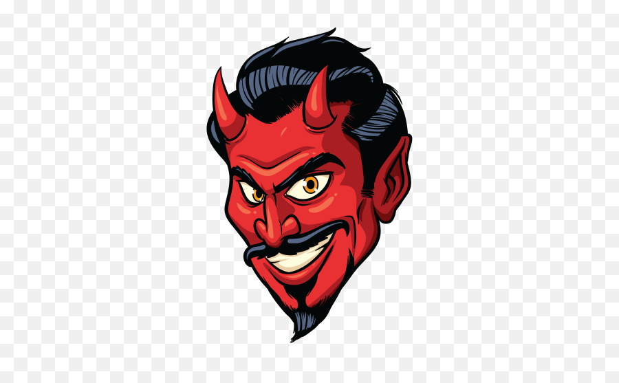 Download Hd Cartoon Devil Goatee Transparent Png Image - Cartoon Devil Face,Goatee Transparent