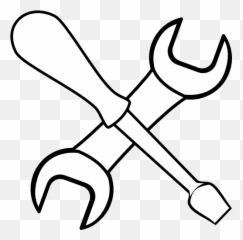 Library Of Black And White Wrench Vector Transparent - Tools Clipart Black And White png