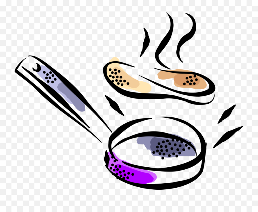 Vector Illustration Of Frying Pan Frypan Or Skillet - Roast Clip Art Png,Skillet Png