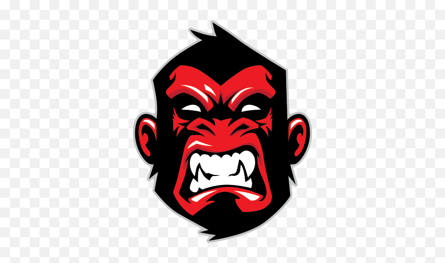 Red Gorilla Logo - Angry Cartoon Monkey Face Png,Gorilla Logo