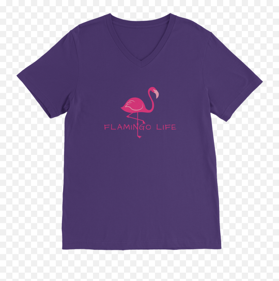 Flamingo Life Logo Products Classic V - Neck Tshirt Png,Flamingo Logo