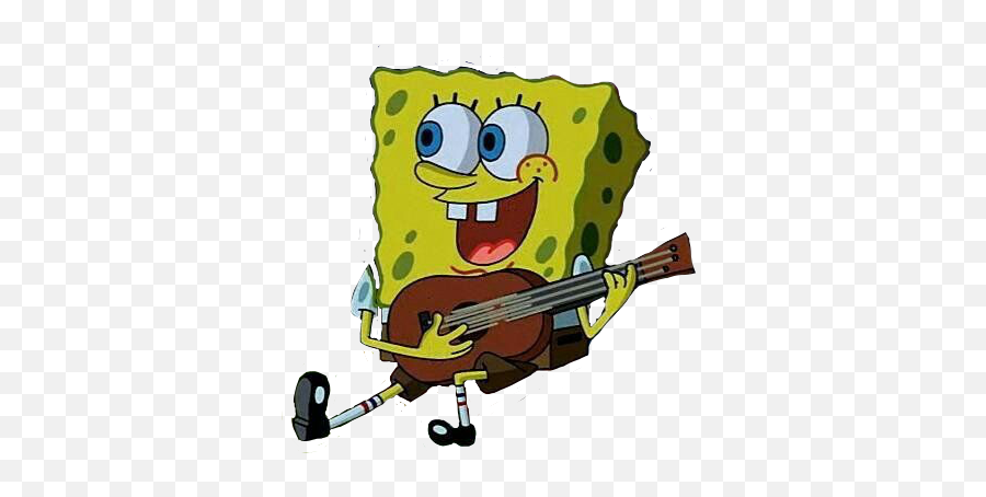 Download Spongebob Campfire Songfreetoedit - Spongebob Sponge Bob With Guitar Png,Campfire Png