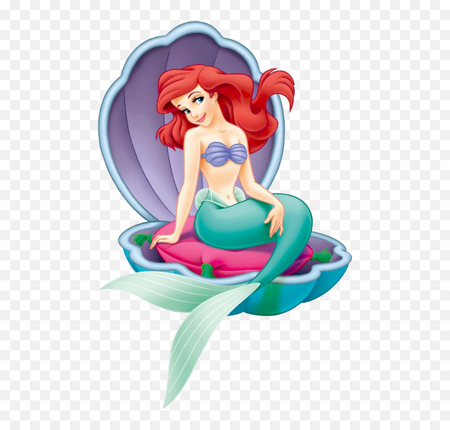 Little Mermaid - Little Mermaid On Shell Png,Mermaid Transparent Background