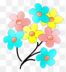 Flowers Flower Image Gallery Useful Floral Clip Art - Clipartix Colorful Flowers Clipart Png,Flower Art Png