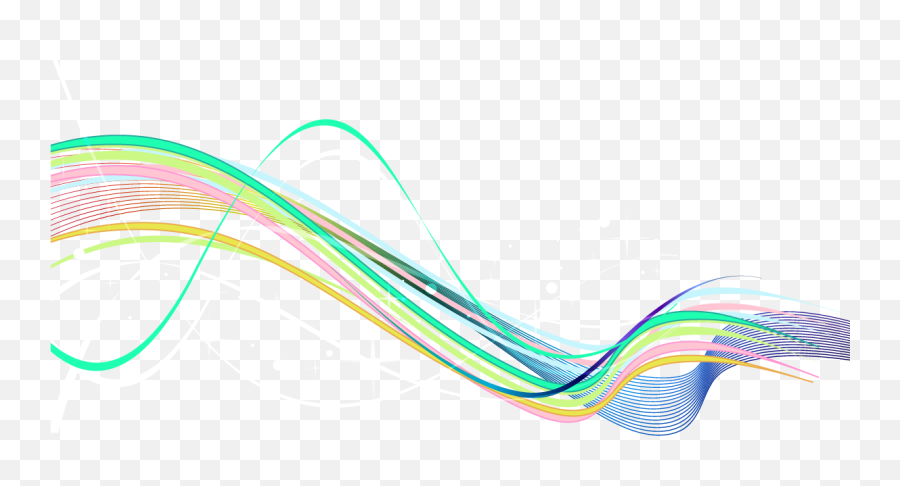 Color Rainbow Vector Lines Curve Png - Wire,Curve Line Png