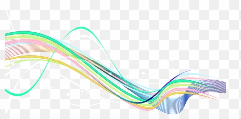 Color Rainbow Vector Lines Curve Png - Wire