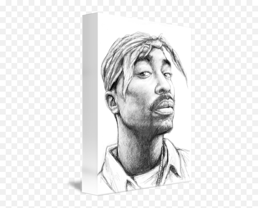 Tupac Shakur Realistic Drawing Skill - Tupac Shakur Drawing Portrait Png,Tupac Png